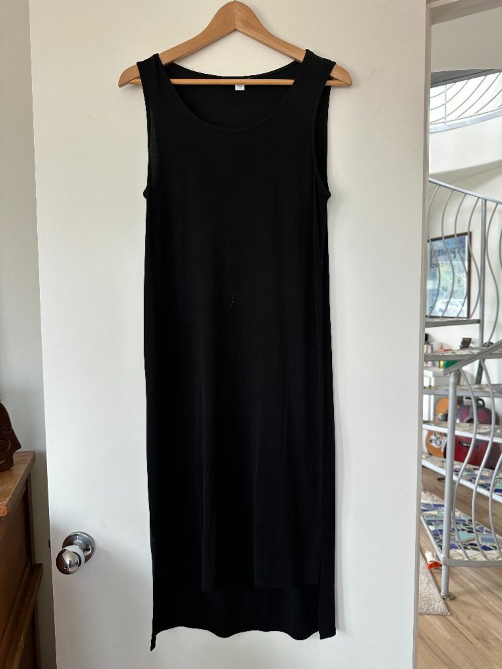 Black Silk Sheath Dress, very sheer